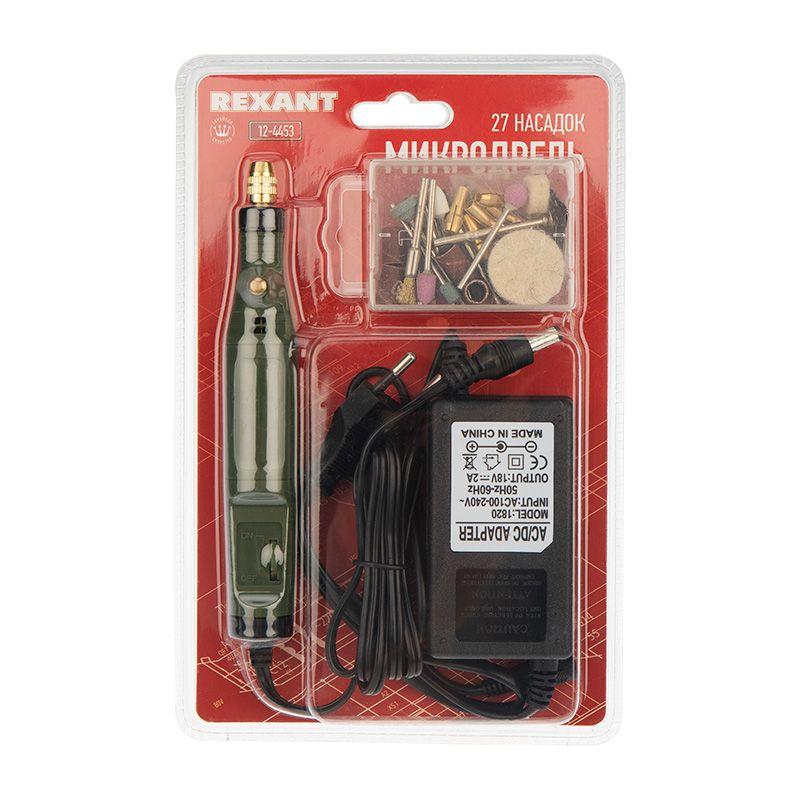  Микро-дрель с 27-ю насадками в кейсе Rexant 12-4453 фото в каталоге от BTSprom.by