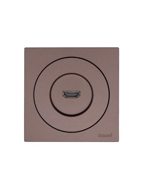  Розетка HDMI 1-м СП OSEN механизм шоколад LEZARD 743-7388-203 фото в каталоге от BTSprom.by