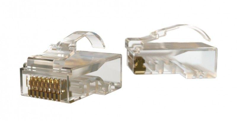 разъем легкой оконцовки rj-45 (8p8c) под витую пару язычок arch кат. 6 (50 µ"/ 50микродюймов) универс. (для ож и мж кабеля) plez-8p8c-ua-c6-100 (уп.100шт) hyperline 445731 от BTSprom.by