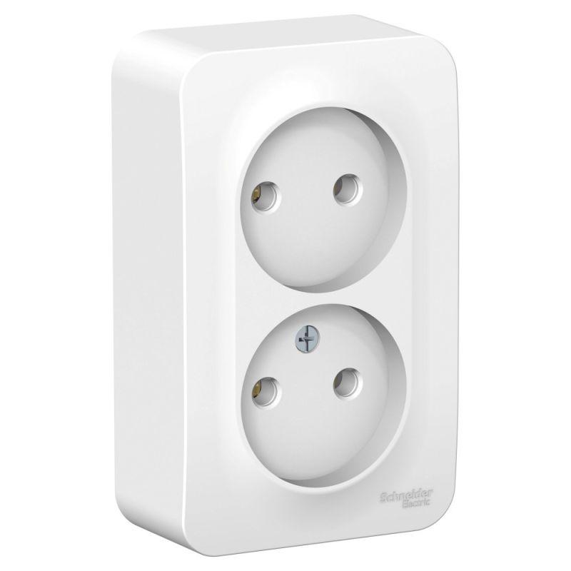 розетка 2-м оп blanca 16а ip20 250в без заземл. без защ. шторок бел. se blnra000201 от BTSprom.by