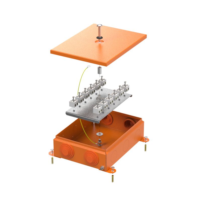 коробка огнестойкая оп 70-0385-fr2.5-24 e15-e120 ral2004 150х200х60 промрукав 70-0385-2004-fr2.5-24 от BTSprom.by