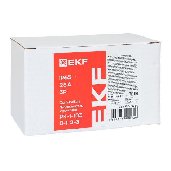  Переключатель кулачковый ПК-1-103 3п 25А "0-1-2-3" IP65 EKF pk-1-103-25-65 фото в каталоге от BTSprom.by