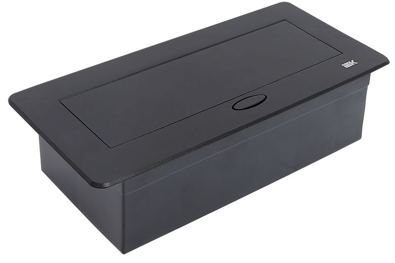 блок розеточный 6мод. с выдвижн. крышкой черн. primer iek pm-br51-06-o-k02 от BTSprom.by
