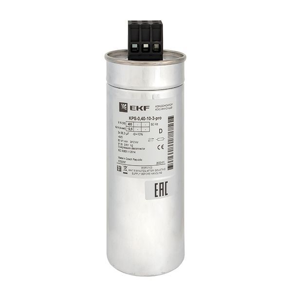 конденсатор косинусный кпс-0.4-10-3 pro ekf kps-0.4-10-3-pro от BTSprom.by
