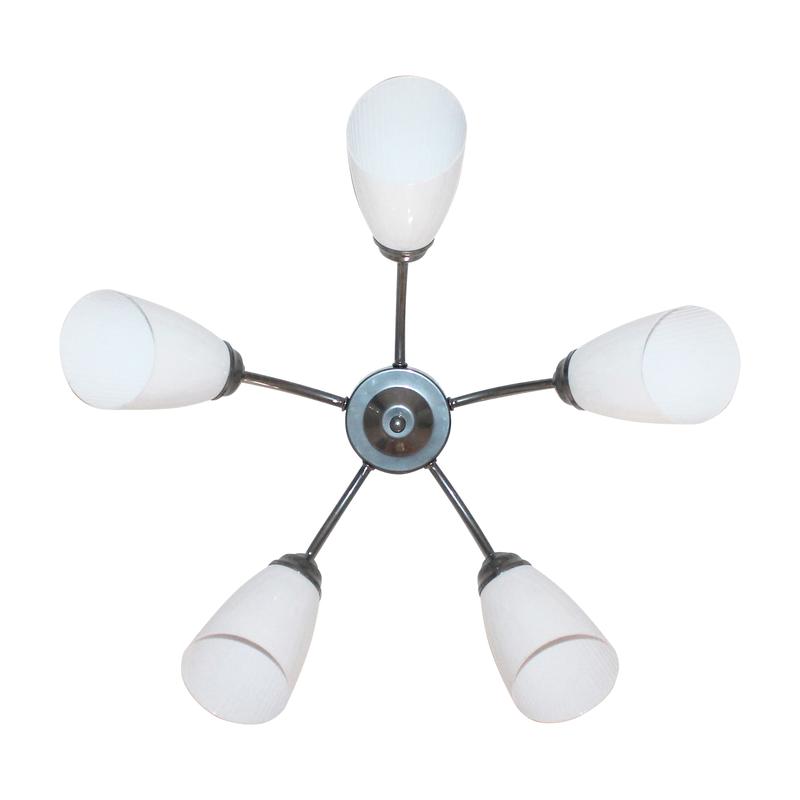  Светильник "Китти" 151 (плафон П0475) НПБ 01-5х60-134 Е27 ИУ хром Элетех 1005404453 фото в каталоге от BTSprom.by