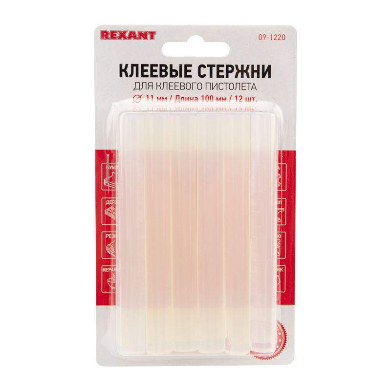 стержень клеевой d11мм l100мм прозр. (блист.12шт) rexant 09-1220 от BTSprom.by