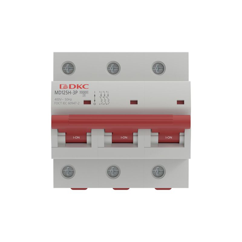  Выключатель автоматический модульный max типа MD125H 10кА 3п хар-ка C 100А YON MD125H-3PC100 фото в каталоге от BTSprom.by