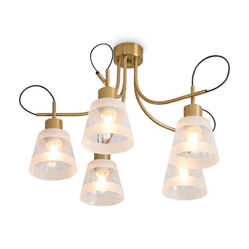  Светильник Caramel 5х60Вт E27 IP20 подвесной Freya FR5522PL-05BS фото в каталоге от BTSprom.by