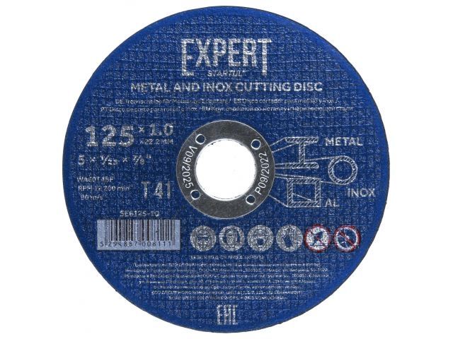 круг отрезной 125х1.0x22.2 мм для металла и нерж. стали expert startul se8125-10 от BTSprom.by