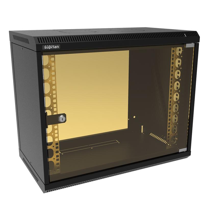 шкаф телекоммуникационный настенный твл-9u-600-350-ср-9005 suprlan 05-1090-b от BTSprom.by