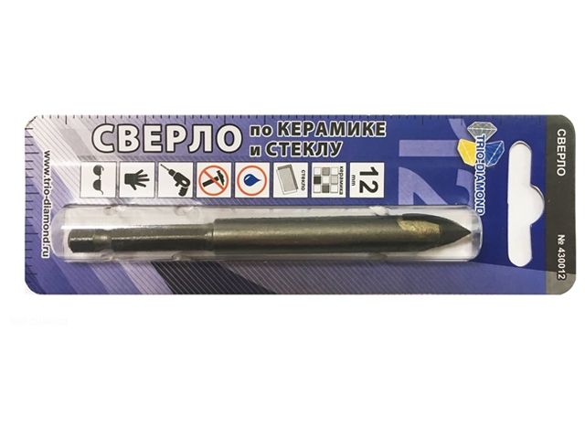 сверло по кафелю/стеклу 12 мм trio-diamond 430012 от BTSprom.by