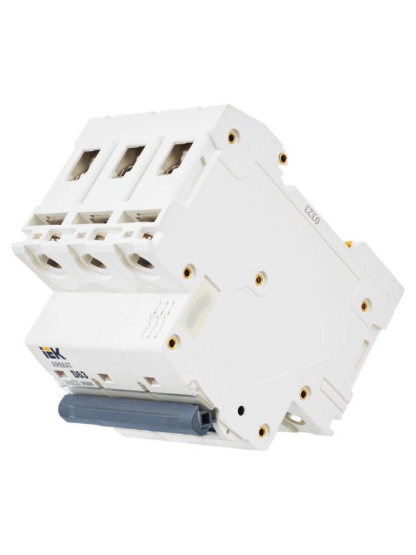  Выключатель автоматический модульный 3п D 63А M06N ARMAT IEK AR-M06N-3-D063 фото в каталоге от BTSprom.by