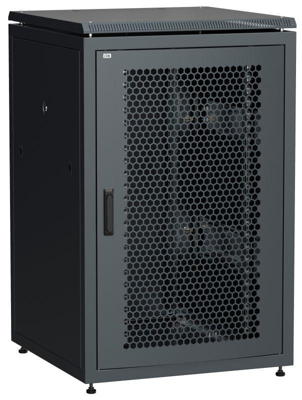 шкаф сетевой linea n 18u 800х800мм перфорир. передн. дверь; задн. метал. черн. itk ln05-18u88-pm от BTSprom.by