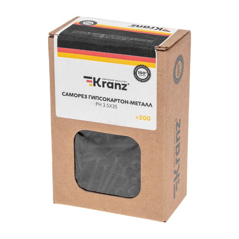  Саморез гипсокартон-металл 3.5х35 (уп.200шт) Kranz KR-01-3341-005 фото в каталоге от BTSprom.by