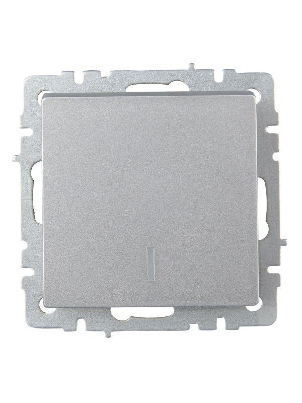  Выключатель проходной 1-кл. СП BRITE ВС10-1-7-БрА 10А с индик. механизм алюм. IEK BR-V12-1-10-K47 фото в каталоге от BTSprom.by