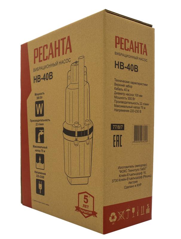 Насос вибрационный НВ-40В Ресанта 77/8/7 фото в каталоге от BTSprom.by