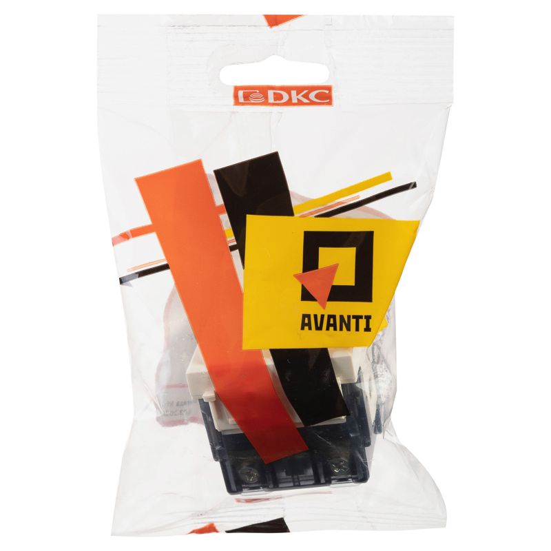  Розетка 1-м 2мод. Avanti "Ванильная дымка" 16А IP20 2P+E защ. шторки беж. DKC 4405002 фото в каталоге от BTSprom.by