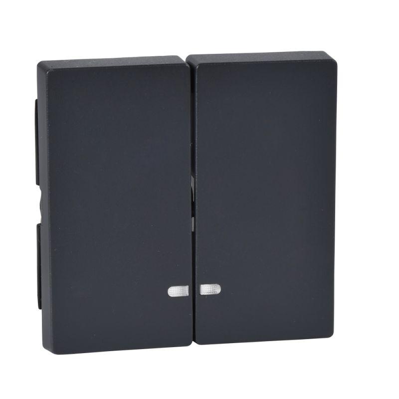  Клавиша 2-м Merten с окошком для свет. инд. антрацит SchE MTN3420-0414 фото в каталоге от BTSprom.by