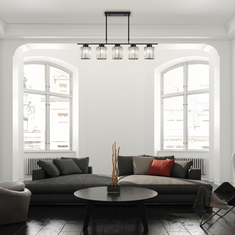  Светильник Ferrera 200Вт E27х5 IP20 подвесной Freya FR5474PL-05B фото в каталоге от BTSprom.by