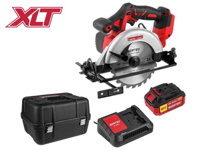аккум. циркулярная пила wortex ccs 1816-1 в чем. all1 xlt set 18 в, 165 мм, до 55 мм, 4 ач (18.0 в, акб 1х4 а*ч, зу 2а, 165х20 мм, до 55 мм) 0329349 от BTSprom.by