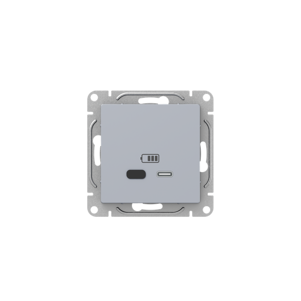 розетка сп эпика usb-с быстрая механизм алюм. ekf up1-soa-usbcf от BTSprom.by