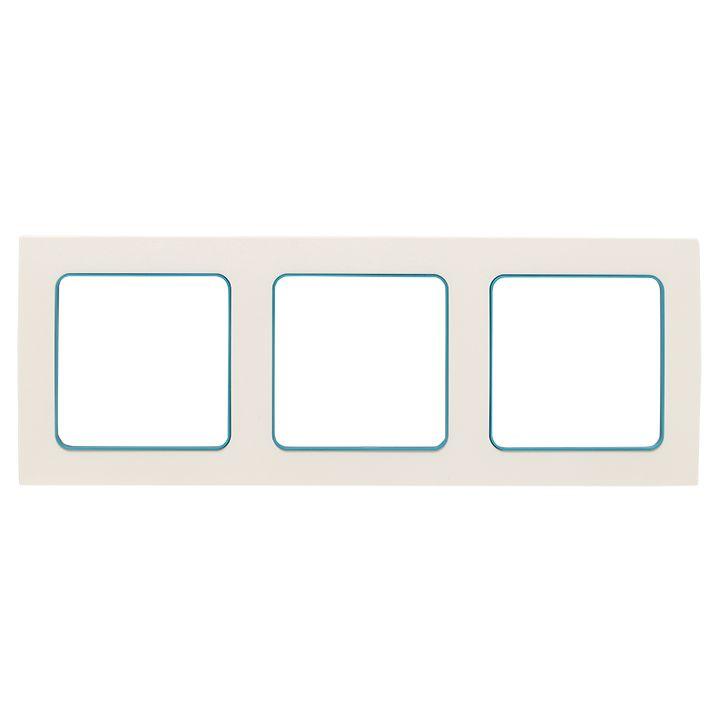 рамка 3-м стокгольм бел. с линией цвета син. proxima ekf eam-g-304-30 от BTSprom.by