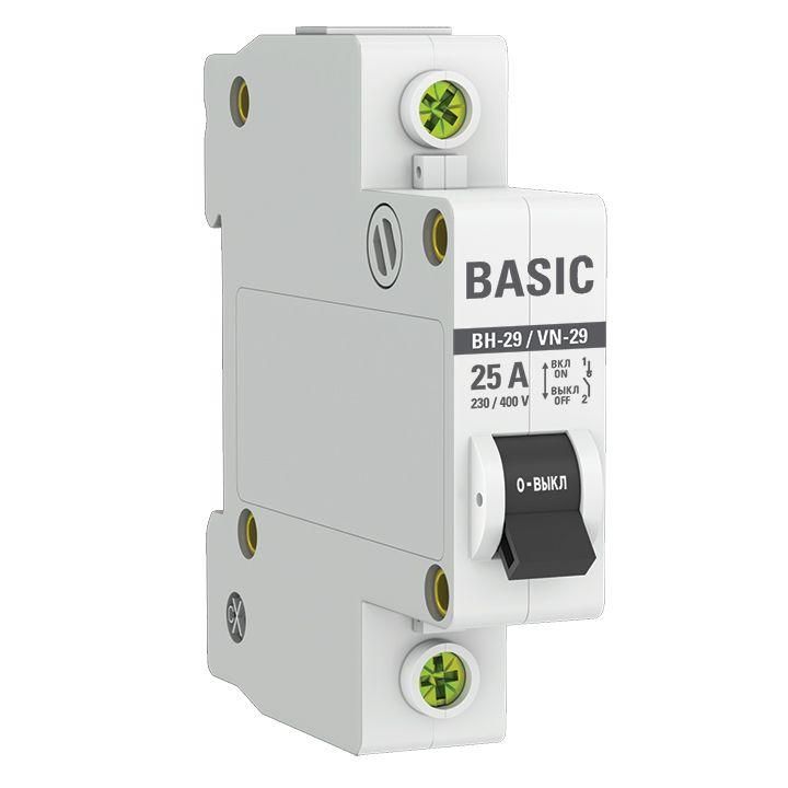 выключатель нагрузки 1п 25а вн-29 basic ekf sl29-1-25-bas от BTSprom.by