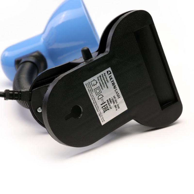  Светильник UF-320P С06 настол. прищепка 230В 60Вт E27 ЛОН син. Ultraflash 12372 фото в каталоге от BTSprom.by