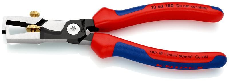 стриппер-кабелерез 2-в-1 для ож мж и тонкожильного кабеля l-180мм черн. knipex kn-1362180 от BTSprom.by