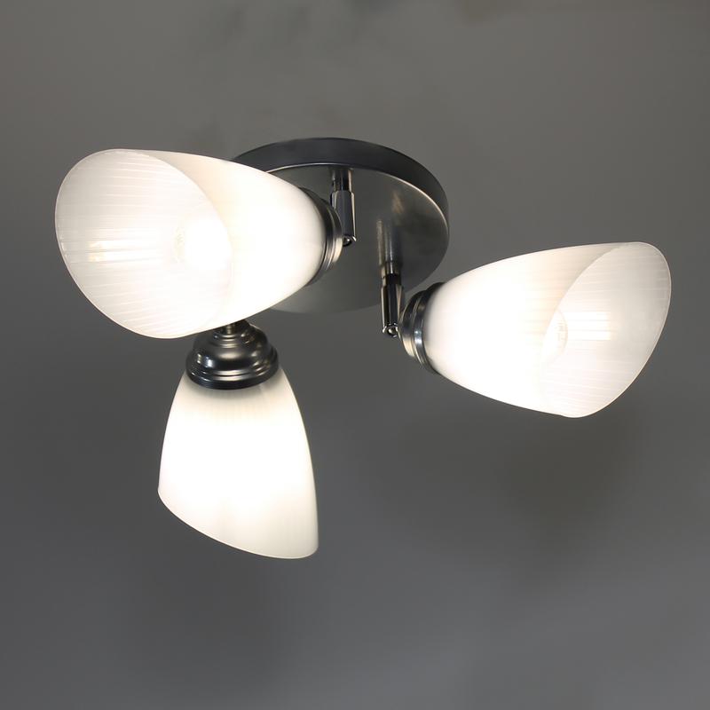  Светильник "Сатурн" 1317 хром (плафон П0475) НПБ 01-3х60-176 Е27 ИУ Элетех 1005404614 фото в каталоге от BTSprom.by