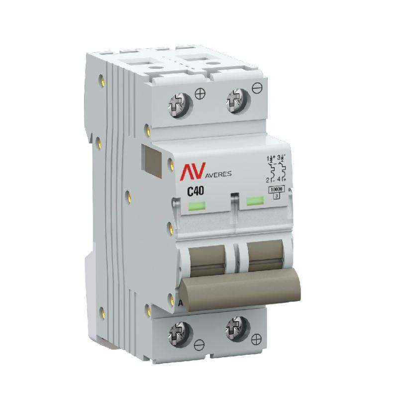 выключатель автоматический 2п c 40а 10ка av-10 dc averes ekf mcb10-dc-2-40c-av от BTSprom.by