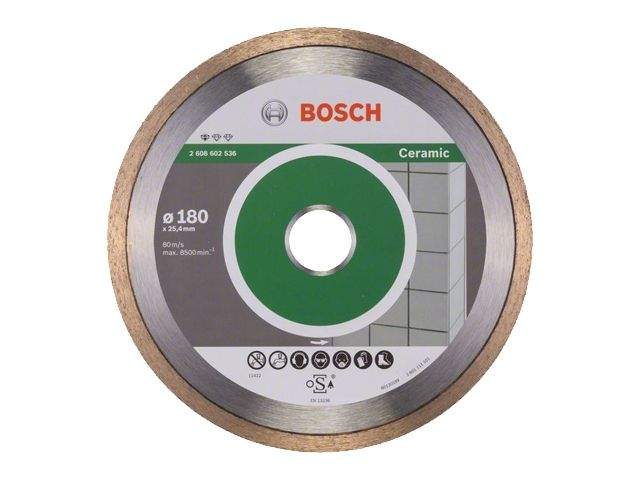 алмазный круг 180х25.4 мм по керамике сплошн. standard for ceramic bosch ( сухая/мокрая резка) от BTSprom.by