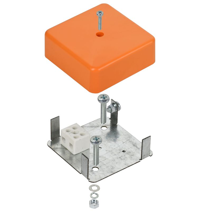  Коробка распаячная огнестойкая ПС 75х75х28 2P 4кв.мм IP44 IEK UKF10-75-75-028-2-4-09 фото в каталоге от BTSprom.by