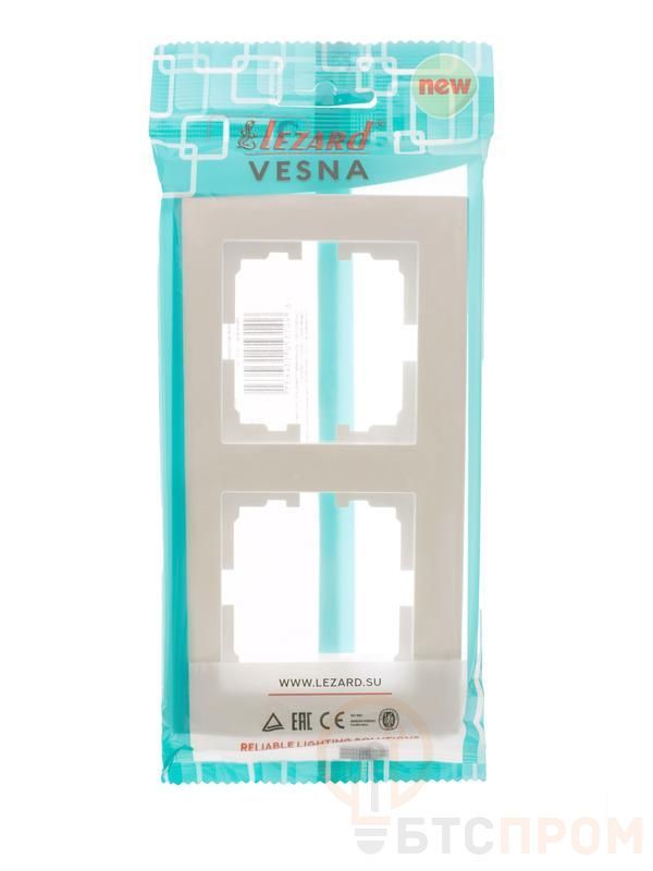 Рамка 2-местн. горизонт. VESNA жемчуж./бел. перламутр LEZARD 742-3000-147 фото в каталоге от BTSprom.by  Рамка 2-местн. горизонт. VESNA жемчуж./бел. перламутр LEZARD 742-3000-147 фото в каталоге от BTSprom.by