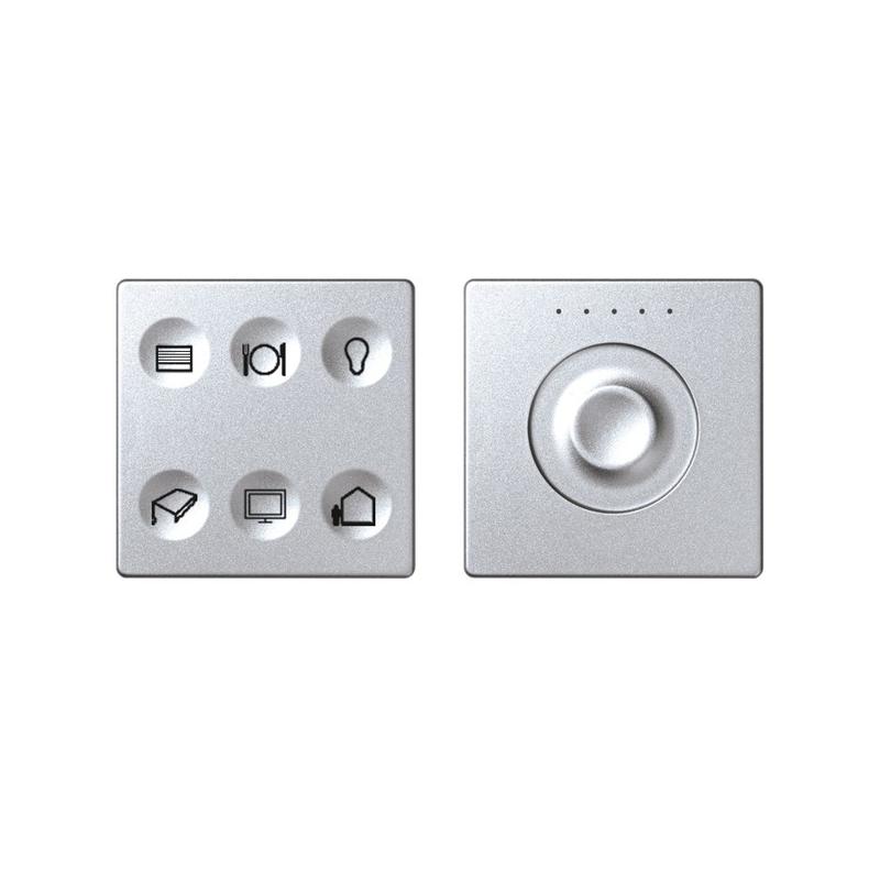 комплект выключателя 6-кл. сенсорн. + регулятор т3 lon; rj12 алюм. simon82 sense 8000675-093 от BTSprom.by