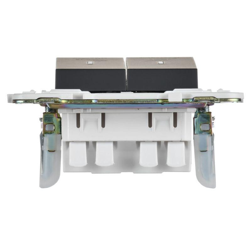  Выключатель 2-кл. SKANDY 10А SK-V16G для отелей с индикацией графит IEK SK-V20-2-10-K53 фото в каталоге от BTSprom.by