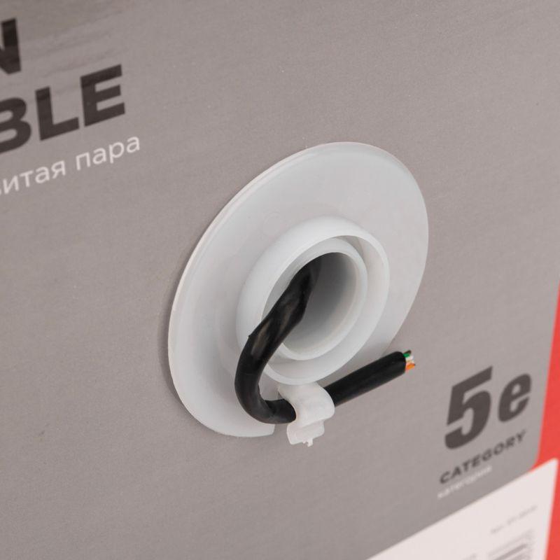  Кабель витая пара U/UTP кат.5E 4х2х24AWG solid CU PE Outdoor черн. (м) Rexant 01-0045 фото в каталоге от BTSprom.by