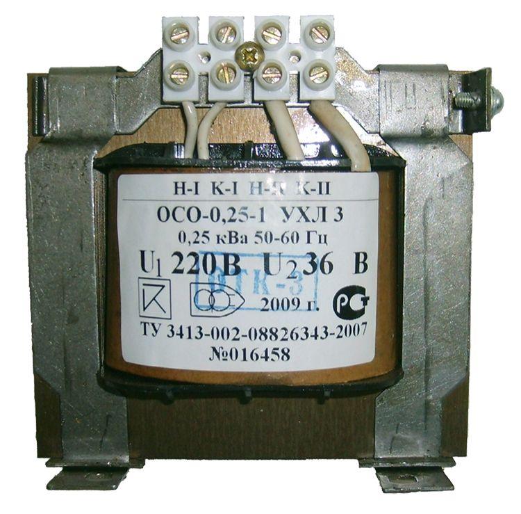 трансформатор осо-0.25 ухл3 220/36. ip00 электротехник et003107 от BTSprom.by