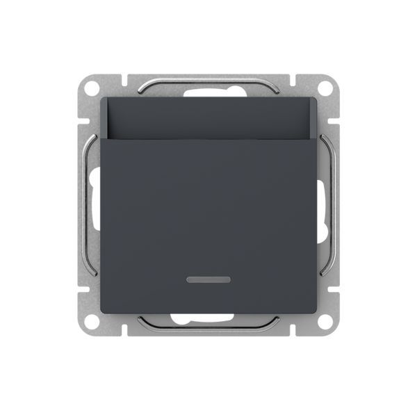 выключатель карточный сп эпика с подсветкой механизм графит ekf up1-swg-card от BTSprom.by