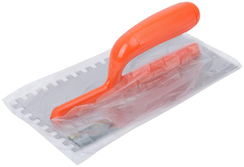  Гладилка нержавеющая с пластик. ручкой 280х130мм зубчатая 8х8мм FIT 05168 фото в каталоге от BTSprom.by