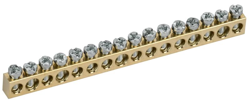 шина нулевая 6х9 16 отверст. tekfor iek tf-kp00d-sn-16 от BTSprom.by