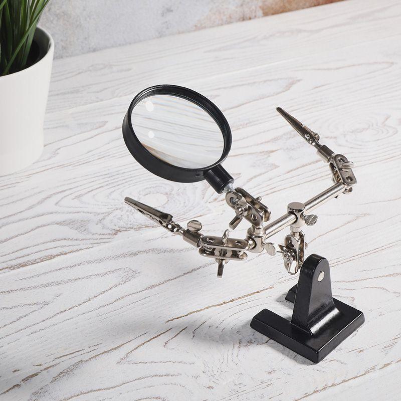  Держатель "третья рука" с лупой х2.5 Rexant 12-0251-4 фото в каталоге от BTSprom.by