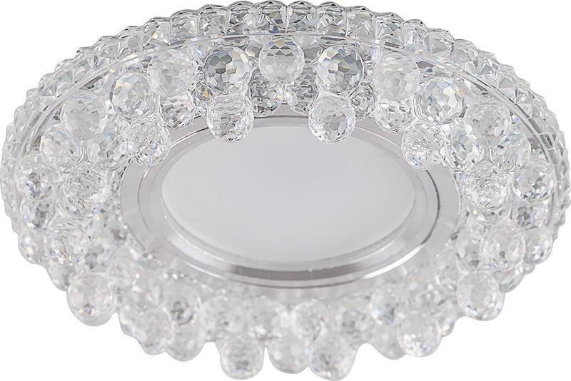 светильник потолочный встраиваемый со светодиодной подсветкой 15ledх2835 smd 4000к mr16 50вт g5.3 прозрачн. cd941 с драйвером в комплекте feron 32654 от BTSprom.by