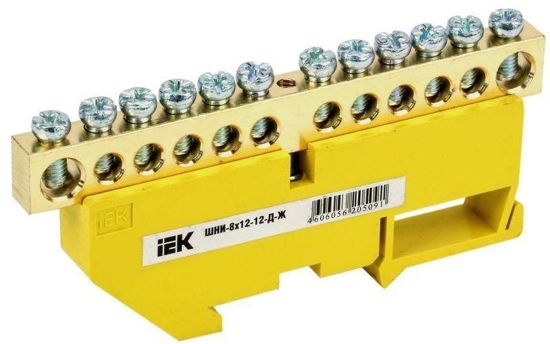 шина pe "земля" на din-изол. шни-8х12-12-д-ж iek ynn10-812-12d-k05 от BTSprom.by