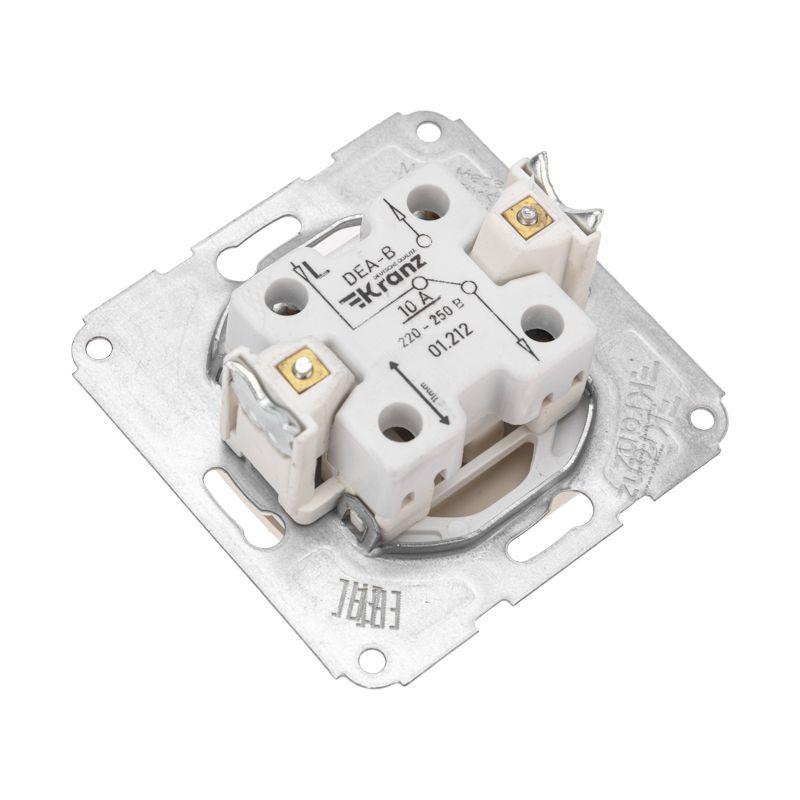  Переключатель проходной 1-кл. СП DEA 10А механизм беж. Kranz KR-78-0235 фото в каталоге от BTSprom.by