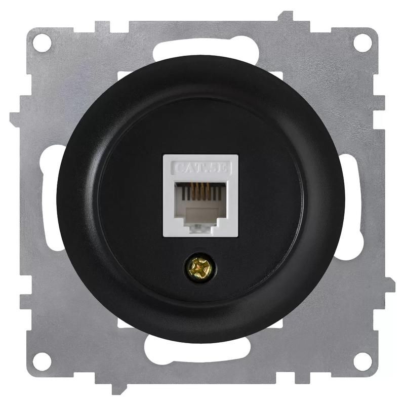 розетка компьютерная 1-м сп florence rj45 кат.5e механизм черн. (1e20701303) onekeyelectro 2172816 от BTSprom.by