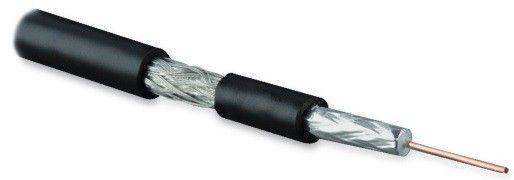 кабель коаксиальный coax-rg59-500 rg-59 75ом жил. - 20 awg pvc общ. d6.0мм черн. (уп.500м) hyperline 49122 от BTSprom.by
