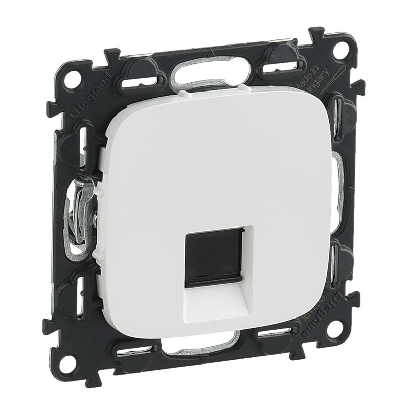 розетка компьютерная 1-м valena allure rj45 кат.5e utp с лицев. панелью механизм бел. leg 753740 от BTSprom.by