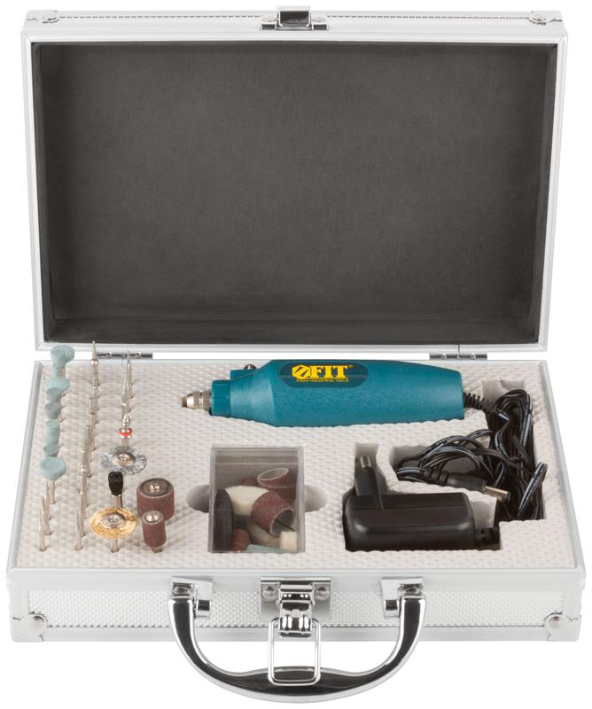  Машина гравировальная мини 12В 12000об/мин 3.2мм адаптер набор насадок FIT 80531 фото в каталоге от BTSprom.by