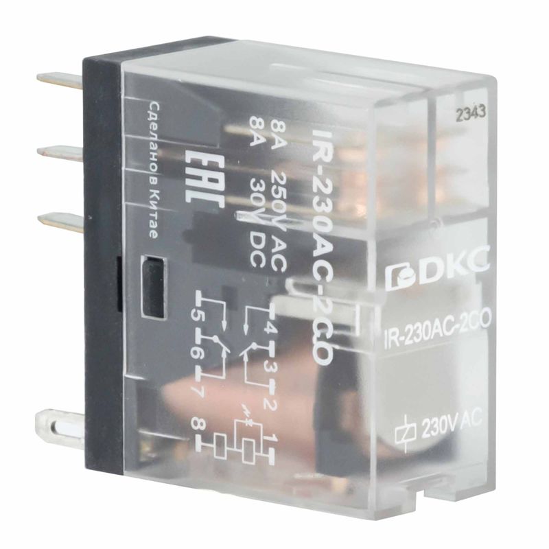 реле одиночное 230в ac 2 прекидн. контакта dkc ir-230ac-2co от BTSprom.by